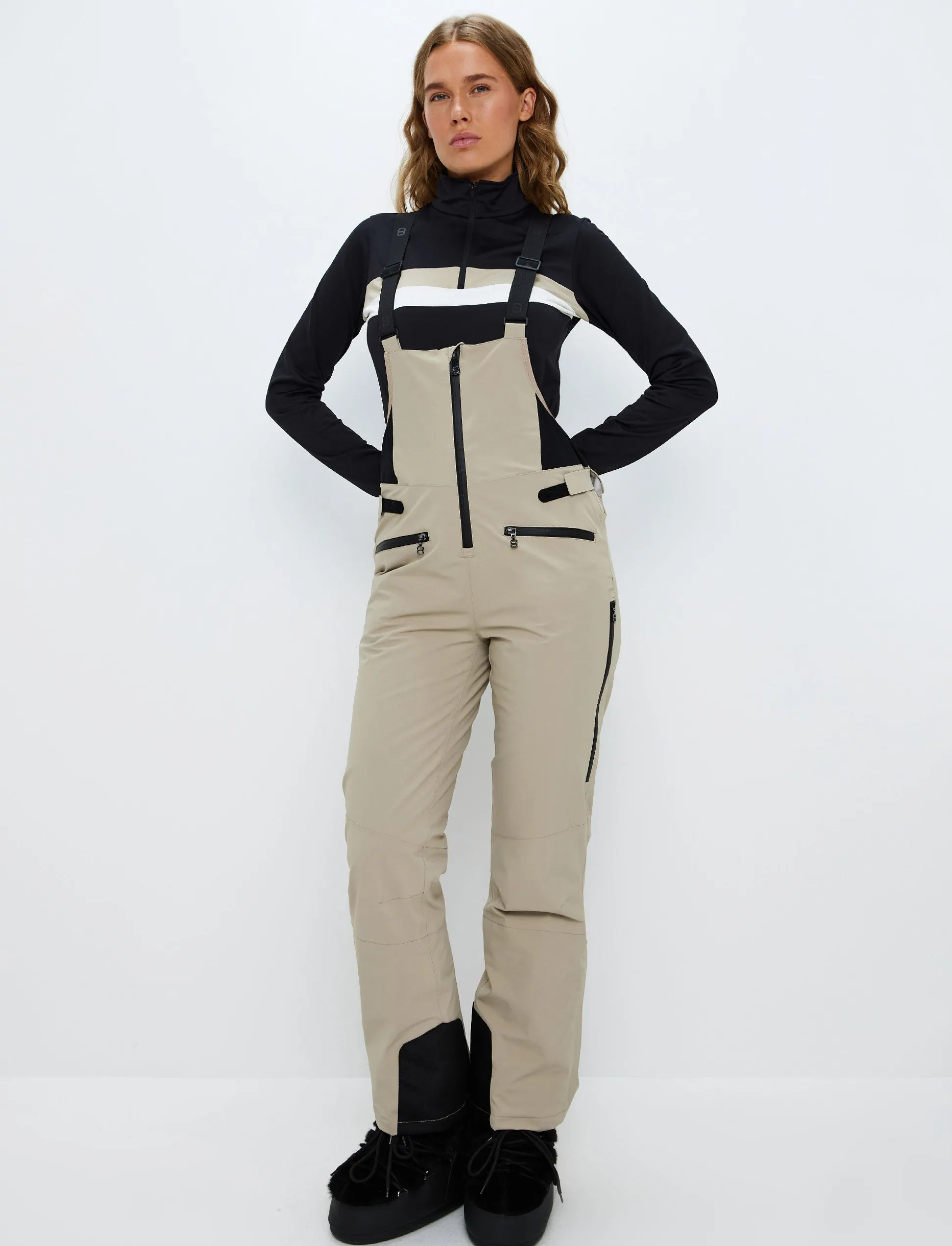 Daniella 2.0 W Bib Pant - Lt Beige
