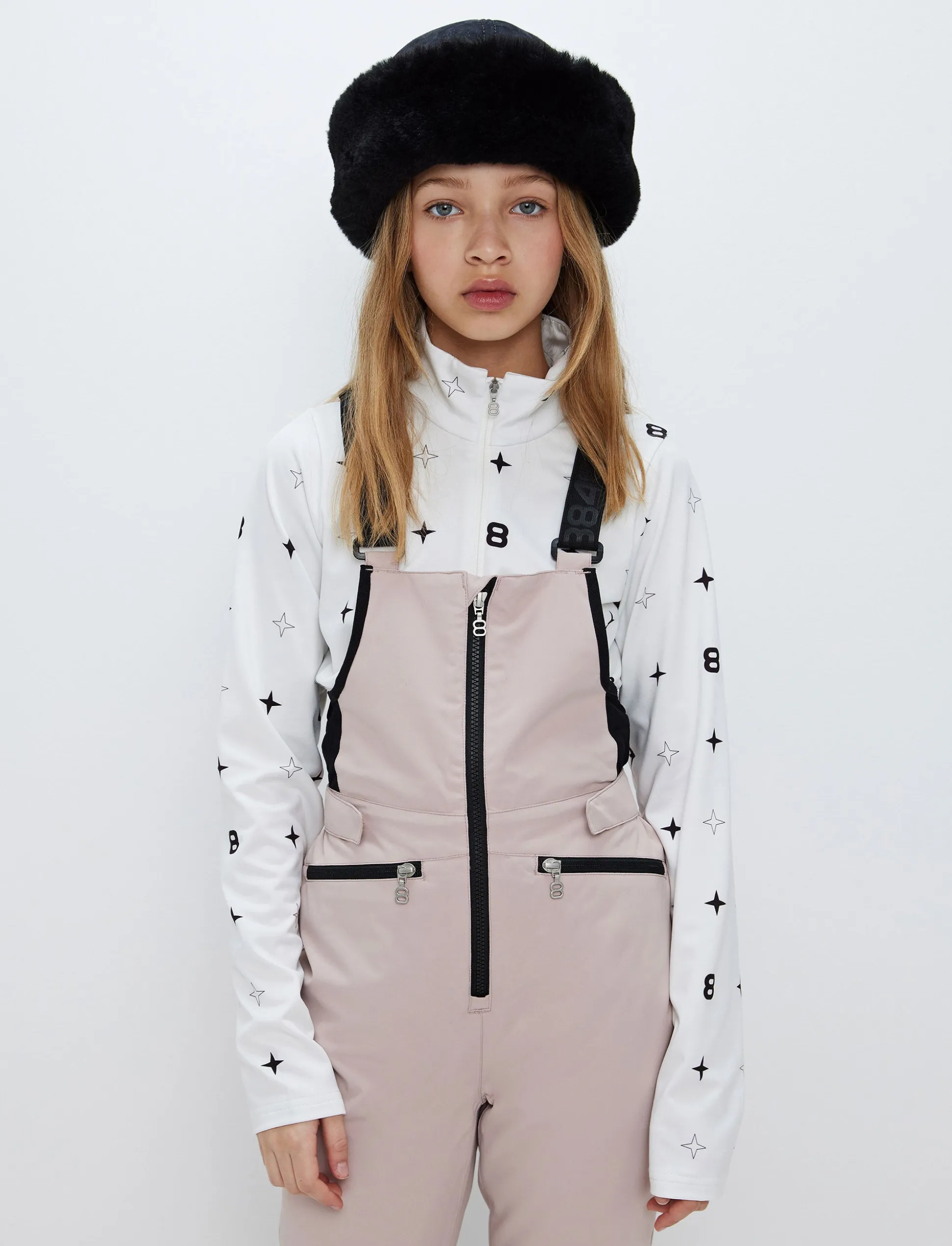 Ella JR Bib Pant - Powder Pink
