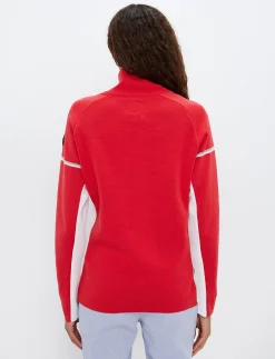 Ember W Merino Sweat - Poinsetta Red