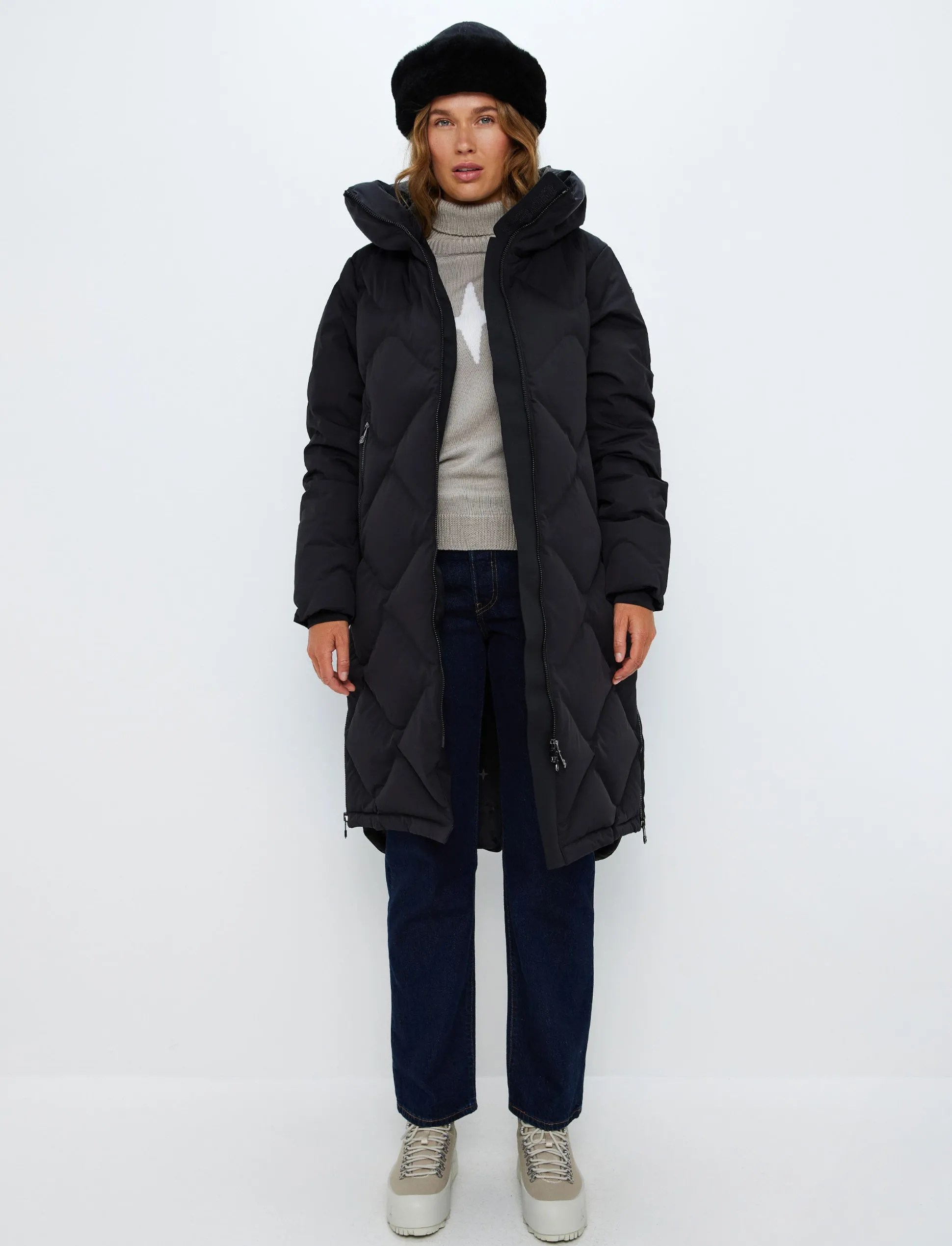 Gwen W Down Coat - Black