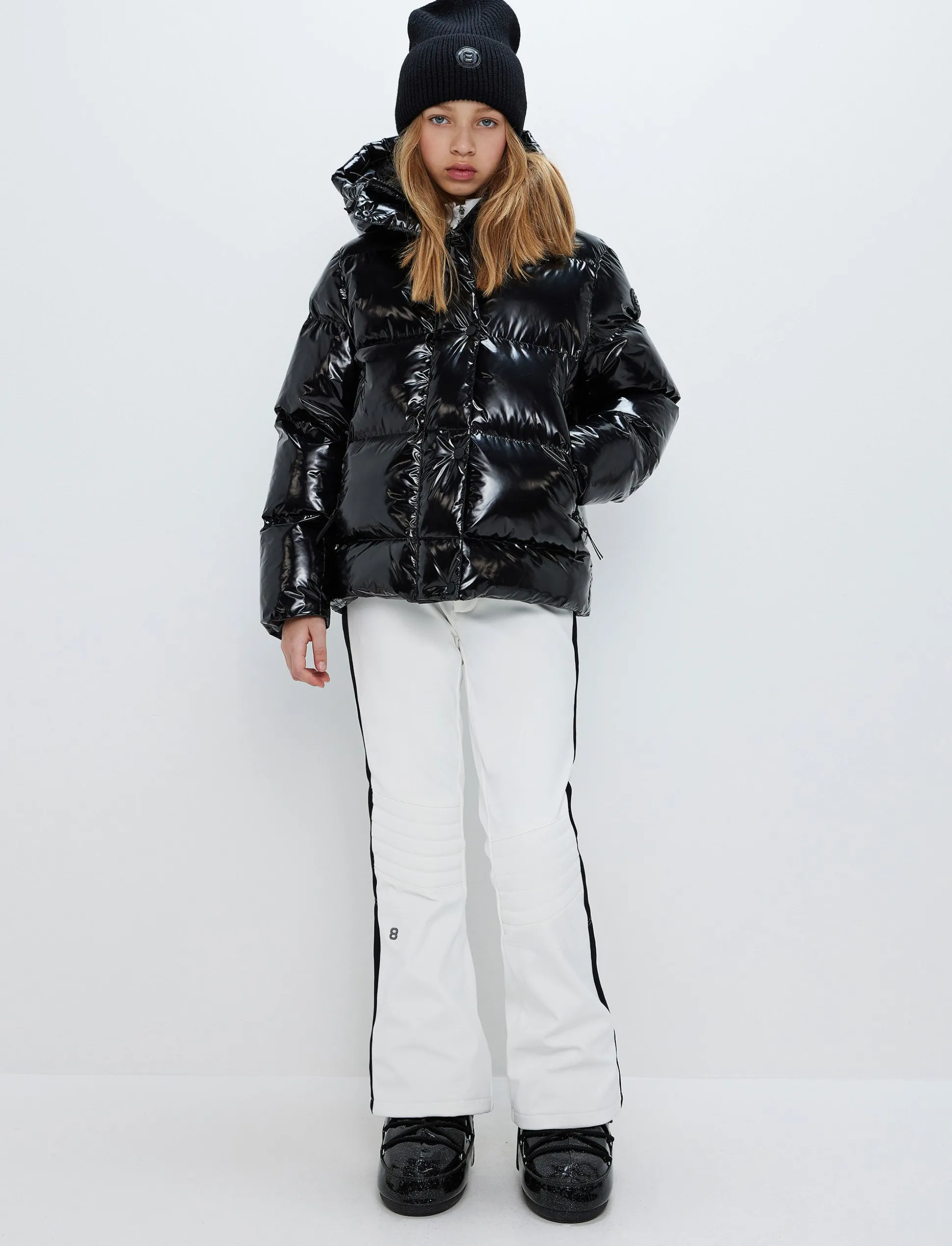 Saga Jr Ski Jacket - Black Glossy